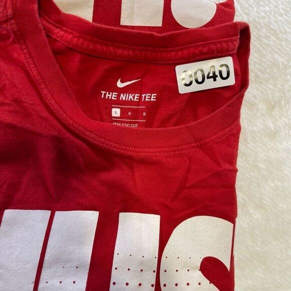 Large Red Unisex Nike Just Do It T-Shirt - Picture 11 of 11